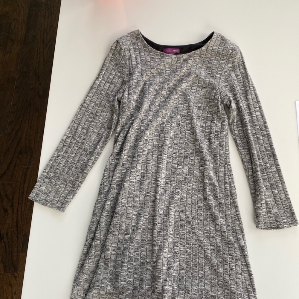 grey long sleeve dress